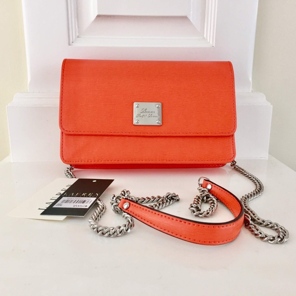 NWT Ralph Lauren Newbury Leather Mini Crossbody